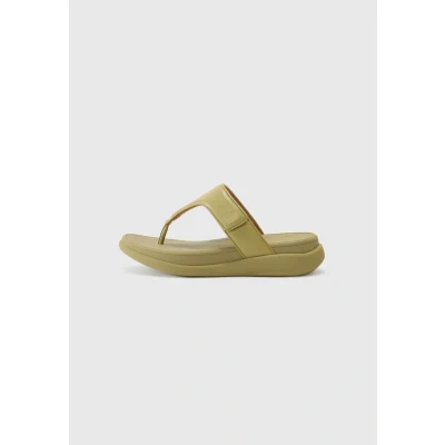 Abbildung von Fitflop Damen F Mode Go Adjustable Flatform Toe Post Sandale, olivgrün, 41 EU