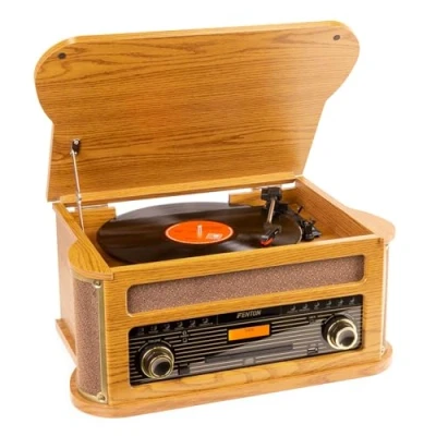 Abbildung von Fenton Memphis Plattenspieler mit Bluetooth, DAB &amp; FM, CD, Kassette