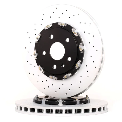 Abbildung von BREMBO TWO PIECE FLOATING DISCS LINE 09.A804.33 Bremsscheibe 355 32 5 gelocht/innenbel., Verbundbremsscheibe beschichtet hochgekohlt mit Schrauben