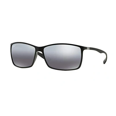 Abbildung von Ray Ban Herren RB4179 LITEFORCE 601S82 Gläser SONNENBRILLEN Injiziert Schwarz Silber Quadratisch Polarisiert