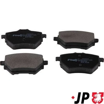 Abbildung von JP GROUP 3163700710 Bremsbelagsatz Hinterachse exkl. Verschleißwarnkontakt PEUGEOT: 308 SW 2, II Schrägheck, 3008 SUV, OPEL: Grandland X