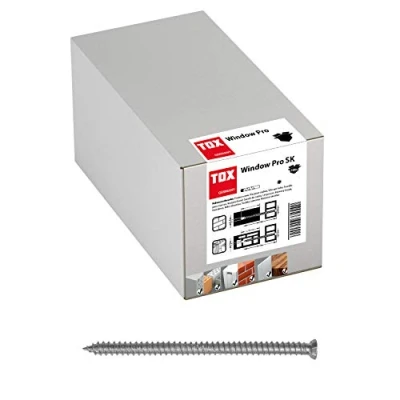 Abbildung von TOX Window Pro SK Rahmenschraube aus einsatzgehärtetem Stahl, Abstandsmontage für Fenster und Türen, Senkkopf mit TX30 Antrieb, 7,5/72 mm, 09110133