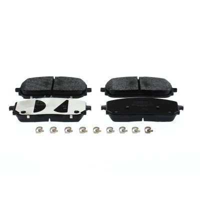 Abbildung von BOSCH 0 986 424 888 Bremsbelagsatz Low Metallic mit Anti Quietsch Blech, Montageanleitung Feder MERCEDES BENZ: B Klasse, A CLA Coupe