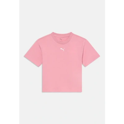 Abbildung von Puma Essentials Boxy T Shirt Teenager Für Damen Kinder Mit Plain Poised Pink Größe: 11 12Y