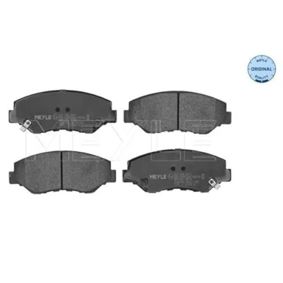 Abbildung von MEYLE 025 238 6817 Bremsbelagsatz ORIGINAL Quality Vorderachse mit akustischer Verschleißwarnung Anti Quietsch Blech HONDA: CIVIC 10 Schragheck