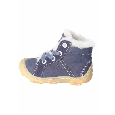 Abbildung von RICOSTA Jungen Barfußschuhe ELIA, Baby und Kleinkinder Lauflernschuhe, Weite: Weit, terracare,Barfuß Schuh, schnürschuhe, lammfell, See (170), 20 EU