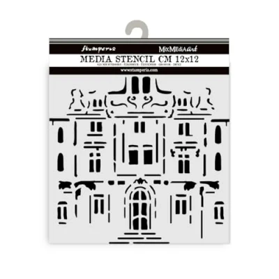 Abbildung von Stamperia Thick Stencils for Scrapbooks, Albums, Cards, Bullet Journals, and More, Flexible Material, Easy to Clean, Perfect Hobbies, Crafts, Gifting (Art of Travelling, Palace)