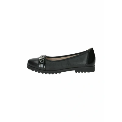 Abbildung von Caprice Damen Ballerinas aus Leder mit Zierschnalle, Schwarz (Black Comb), 39 EU