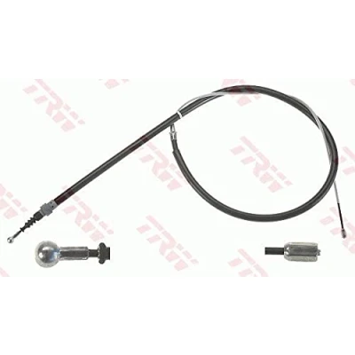 Abbildung von TRW GCH456 Handbremsseil 1645, 1043, 1000 Scheibenbremse VOLKSWAGEN: Polo IV Schrägheck, III Classic, Limousine