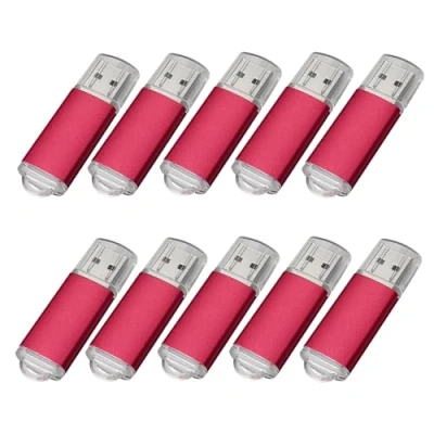 Abbildung von 10 USB Sticks, 2.0 Memory Speicher Sticks. rot 2 GB