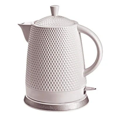 Abbildung von KVOTA Wasserkocher elektrisch,Keramik &quot;Weißer Schwann&quot; Noppen Design, 1.5 l, 1500,00 W, Smartes Keramik Design