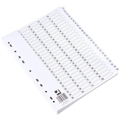 Abbildung von Q Connect 1 100 Mylar Register, A4