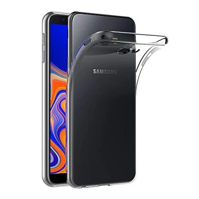 Abbildung von AICEK Samsung Galaxy J4 Plus Hülle, Transparent Silikon Schutzhülle für Case Clear Durchsichtige TPU Bumper Handyhülle (6,0 Zoll)