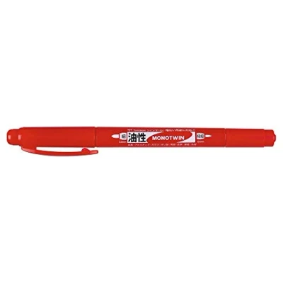 Abbildung von Tombow OS TME25 Marker MONO twin mit zwei Spitzen rot