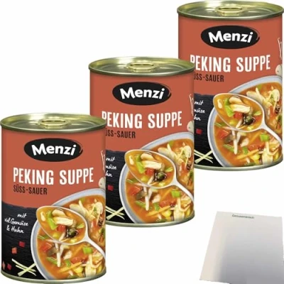 Abbildung von usy Bundle für Menzi Peking Suppe 3er Pack (3x400ml Dose) + Block