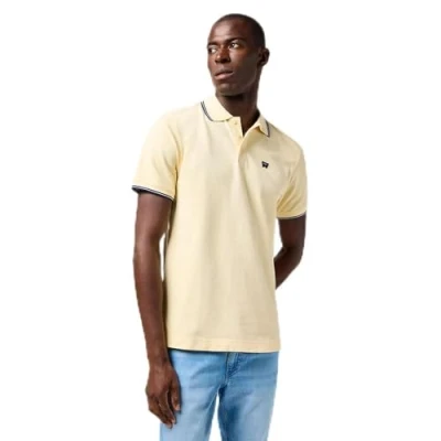 Abbildung von Wrangler Short Sleeve Regular FIT Poloshirt, Herren, Größe: Large, Yellow