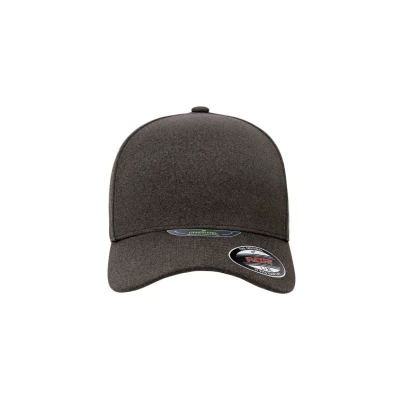 Abbildung von Flexfit Unisex Unipanel Melange Cap, Größe: S/M, Melangedarkgrey