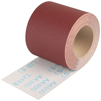 Abbildung von Shineboc Schleifpapier Rolle Körnung 600, 93 mm x 10 m Schleifleinen für Handschleifer zum Holz Metall
