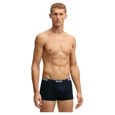 Abbildung von BOSS Trunk Power 3 PACK Panties, Herren, Größe: Large, Black/dark blue/grey