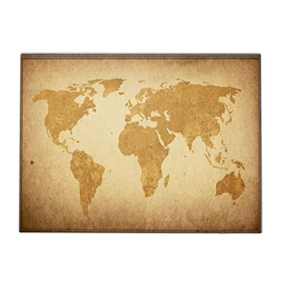 Abbildung von Silent Monsters Mauspad 240 x 200 mm Stoff Mousepad Weltkarte braun Vernähter Rand rutschfest Gaming Büro Office Homeoffice 24 20 cm Mouse Pad Mat Mausunterlage klein alle Maus Arten