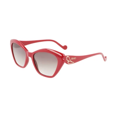 Abbildung von Liu Jo Unisex LJ756S 601 Sonnenbrillen Plastik Rot Grau Cat Eye Schattiert