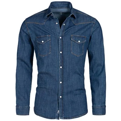 Abbildung von Rock Creek Jeanshemd Herren Dunkelblau H 199