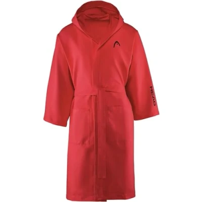 Abbildung von SWEET HOME Unisex Flauschig Head Active Damen und Herren, mit Kapuze Taschen, Leichter Bademantel aus Mikrofaser, schnell trocknend, weich, saugfähig platzsparend, Größe S, Lava Red, S