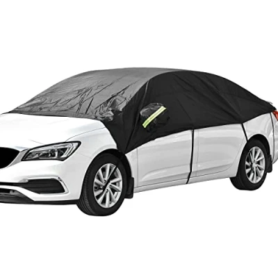 Abbildung von Queta Halbgarage Autoabdeckung, Autogarage Abdeckplane Phosphoreszierend Auto Frontscheibe Schutzhülle Schneeschutz UV Schutz