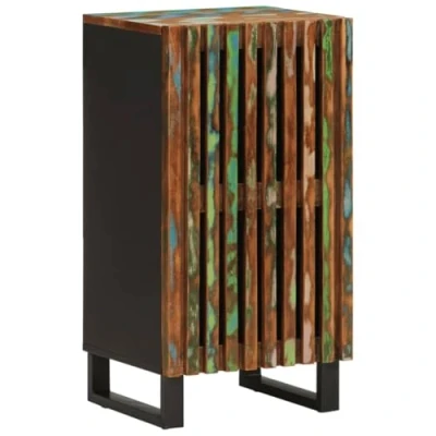 Abbildung von vidaXL Sideboard, Kommode mit 2 Fächern Tür, Anrichte für Wohnzimmer Schlafzimmer, Beistellschrank, Industrie Stil, Massivholz Akazie