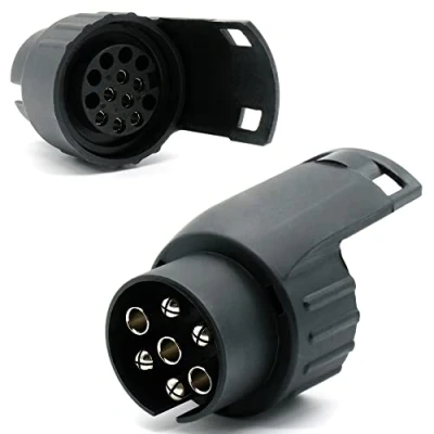 Abbildung von Kurzadapter 7 polig PKW auf 13 Anhänger 12V Adapter AHK Anhängerkupplung