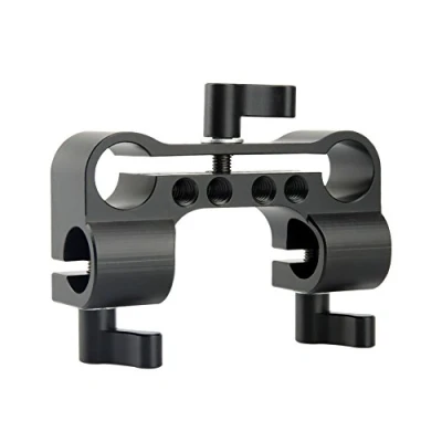 Abbildung von NICEYRIG 15 mm Rod Clamp Dual zu Single 90 Grad Schienenblock für Video Camcorder Kamera DV/DC Schulter Support System