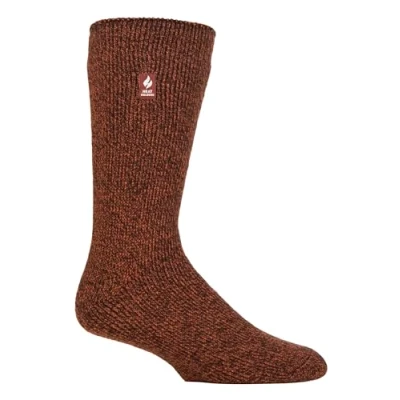 Abbildung von HEAT HOLDERS Originale Thermosocken für Herren und Damen, 2,3 Tog, 3 Größen, dicke, warme, flauschige, isolierte Socken den Winter, ideal Raynauds, braun, 6 11