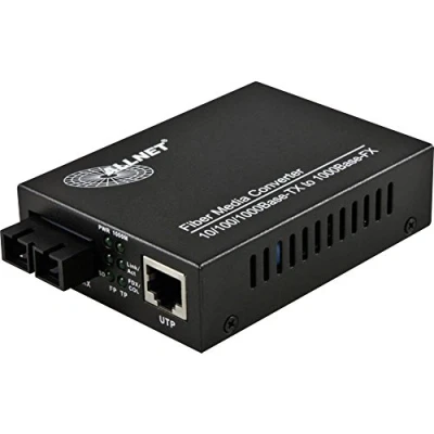 Abbildung von AllNet 102459 Netzwerk Medienkonverter (1000 Mbit/s, IEEE 802.3,IEEE 802.3ab,IEEE 802.3u,IEEE 802.3X,IEEE 802.3z, Gigabit Ethernet, 10,100,1000 10BASE T,100BASE T,1000BASE T, 1000BASE‑SX), Schwarz