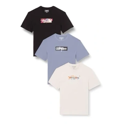 Abbildung von JACK&amp;JONES Jcosummer Print Tee Ss Crew Neck 3Pk Mp