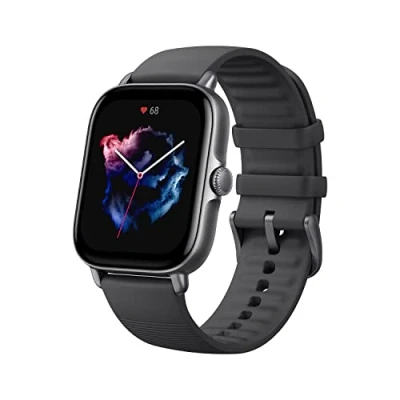 Abbildung von Amazfit GTS 3 42mm Smartwatch Fitness, Kontrolle des Menstruationszyklus, Herzfrequenz, SpO2 und Stresslevel, intelligente Uhr mit mehr als 150 GPS Sportmodi, 5 ATM wasserdicht, integrierte Alexa