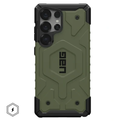 Abbildung von Samsung Galaxy S25 Ultra Hülle MagSafe Kunststoff UAG Hard Case/Backcover Handyhülle Grün Shockproof/Stoßfest