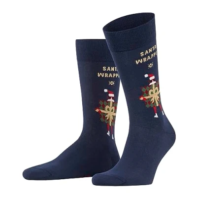 Abbildung von Burlington XMAS Wrapper Socken marine, Herren, Größe: 40/46, Marine