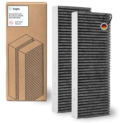 Abbildung von Tops® Aktivkohlefilter für Bora Basic Premium mit Anti Fischgeruch Beschichtung