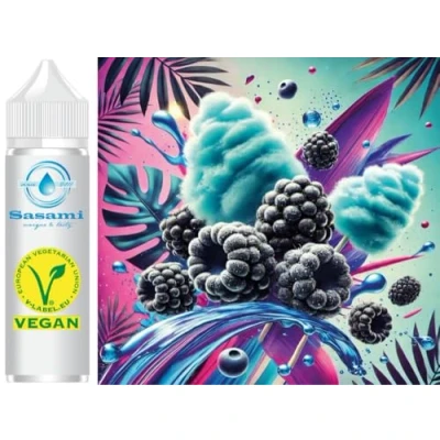 Abbildung von Blue Razz Cotton Candy Zuckerwatte blaue Himbeere Aroma Konzentrat Vegan Sasami 10ml