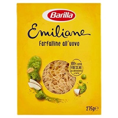 Abbildung von 5x Barilla Emiliane farfalline all&#039;uovo n. 114 Nudeln mit ei 275g