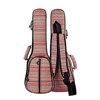 Abbildung von Glenmi Böhmen Ukulelentasche Ukulele Case Bag für Sopran Konzert Tenor 21 &#039;&#039; 23 26 &#039;&#039;, 0,5 Zoll dick gepolstert (Sopran)