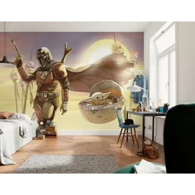 Abbildung von Komar Kindertapete &quot;Star Wars The Mandalorian and Grogu Mission&quot;, bedruckt