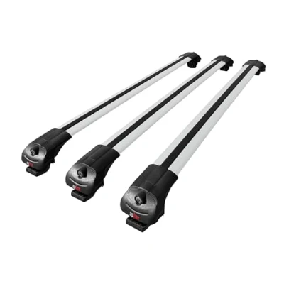 Abbildung von Kompatibel mit Dacia Duster 2018 2023 Relingträger ACE 1 Dachträger 3 Bars Gepackträger GRAU