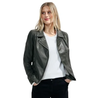 Abbildung von Cecil Biker Kunstlederjacke, Damen, Größe: XL, Grün