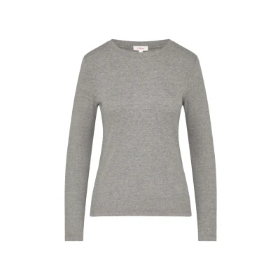 Abbildung von s.Oliver Langarmshirt, Damen, Größe: 44, Graphit