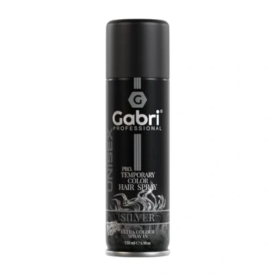 Abbildung von Gabri Color Spray 150ml Haarfarbspray Haarfarbe zum Aufsprühen Pro Temporary Hair Colour (Silver, 150 ml (1er Pack))