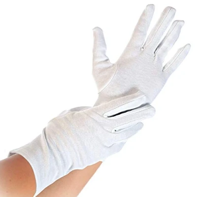 Abbildung von 12 x HygoStar Baumwoll Handschuh Blanc S 23cm weiß VE=12 Paar