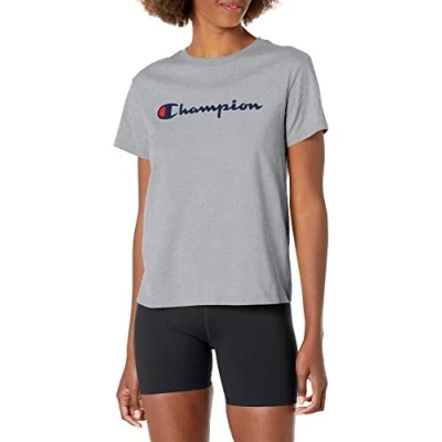 Abbildung von Champion Damen Klassisches T Shirt, Oxford Gray y08113, Klein