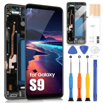 Abbildung von LCD Bildschirm für Samsung S9 Display Galaxy G960 SM G960F Touchscreen Digitizer Ersatz Assembly + Reparatur Set mit Rahmen (Schwarz, Incell, ohne Fingerabdruck Unlocking)