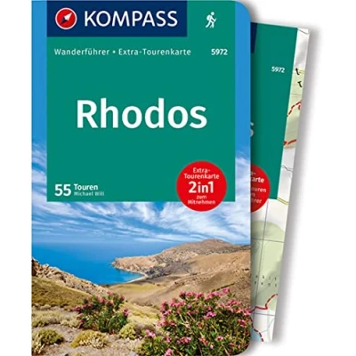 Abbildung von KOMPASS Wanderführer Rhodos, 55 Touren mit Extra Tourenkarte: GPS Daten zum Download